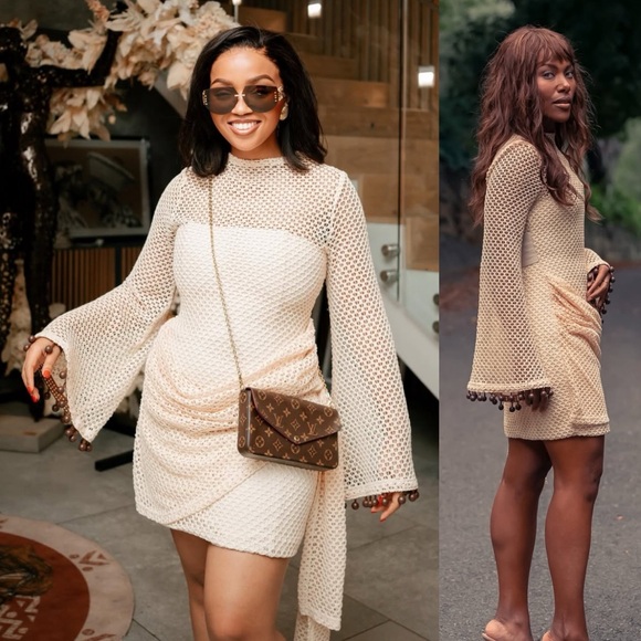 Andrea Iyamah Egu Crochet Mesh Mini Dress NEW with tags - Picture 10 of 10